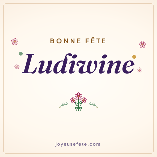 Image carrée « Bonne fête Ludiwine » pour WhatsApp