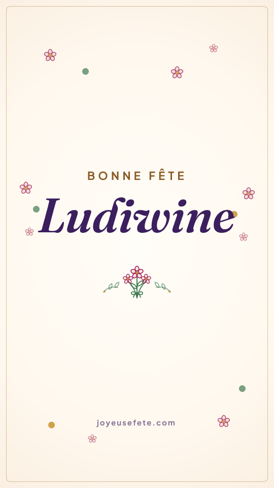 Image « Bonne fête Ludiwine » au format story