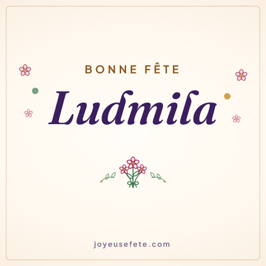 Image carrée « Bonne fête Ludmila » pour WhatsApp