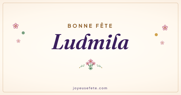 Image « Bonne fête Ludmila » au format large