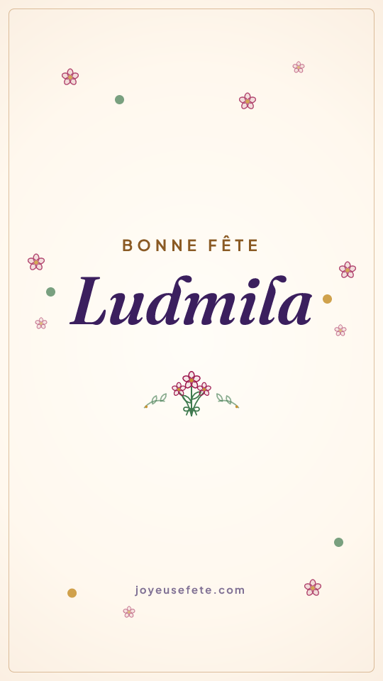 Image « Bonne fête Ludmila » au format story