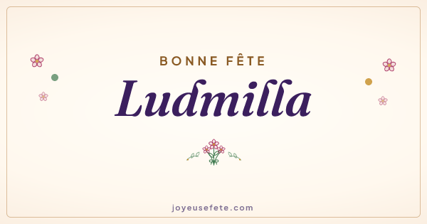 Image « Bonne fête Ludmilla » au format large