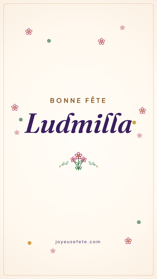 Image « Bonne fête Ludmilla » au format story