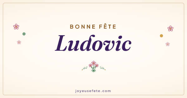 Image « Bonne fête Ludovic » au format large