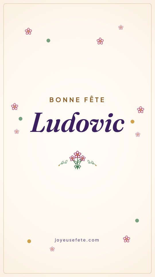 Image « Bonne fête Ludovic » au format story