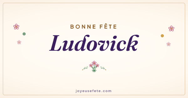 Image « Bonne fête Ludovick » au format large