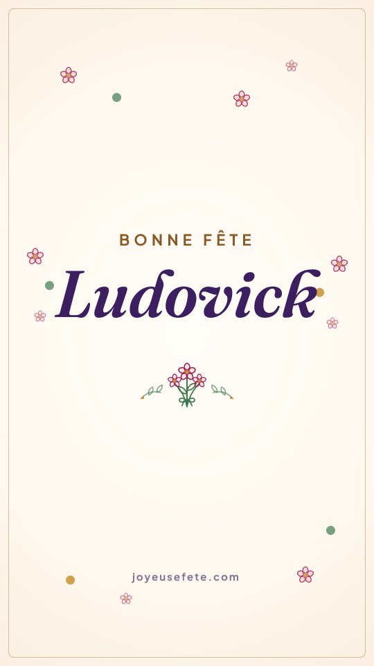 Image « Bonne fête Ludovick » au format story