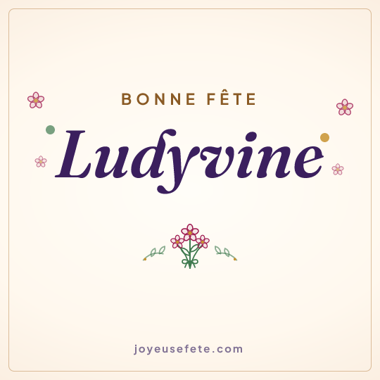 Image carrée « Bonne fête Ludyvine » pour WhatsApp