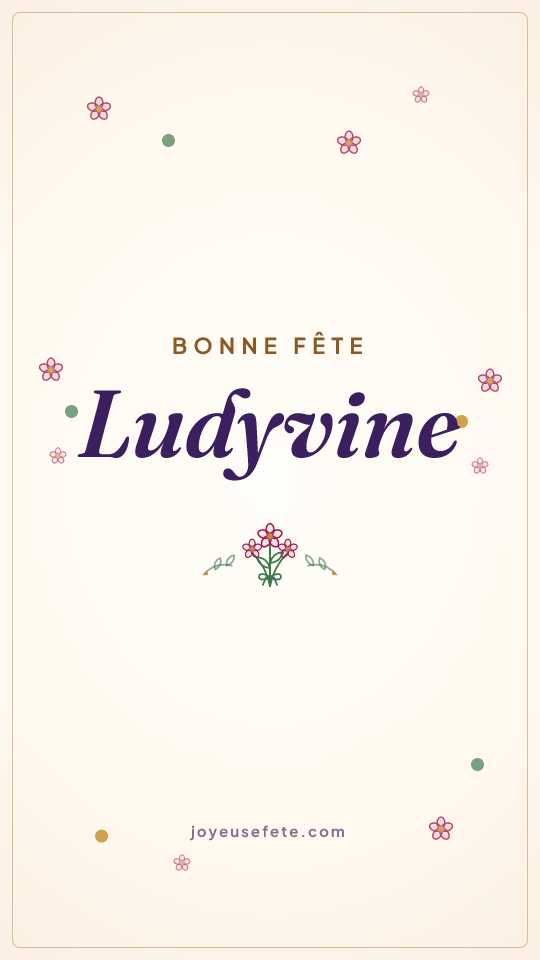 Image « Bonne fête Ludyvine » au format story