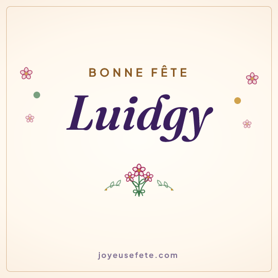 Image carrée « Bonne fête Luidgy » pour WhatsApp