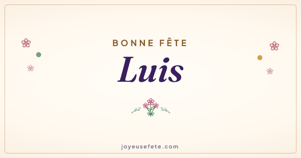 Image « Bonne fête Luis » au format large