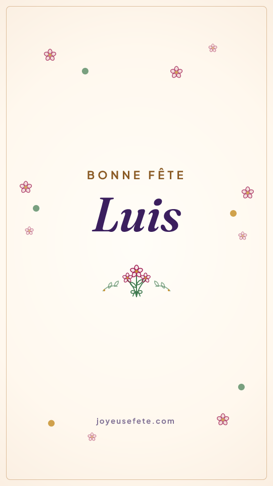 Image « Bonne fête Luis » au format story