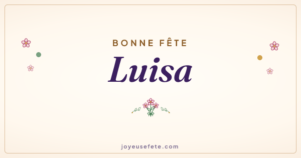 Image « Bonne fête Luisa » au format large