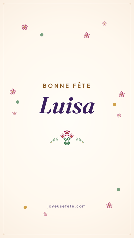 Image « Bonne fête Luisa » au format story