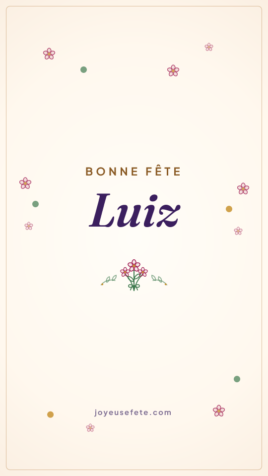Image « Bonne fête Luiz » au format story