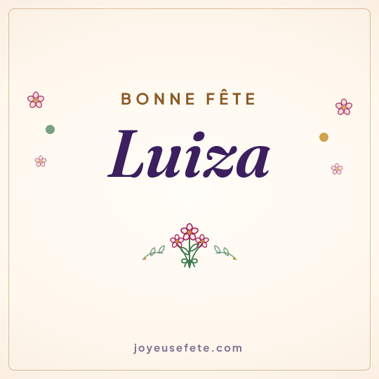 Image carrée « Bonne fête Luiza » pour WhatsApp