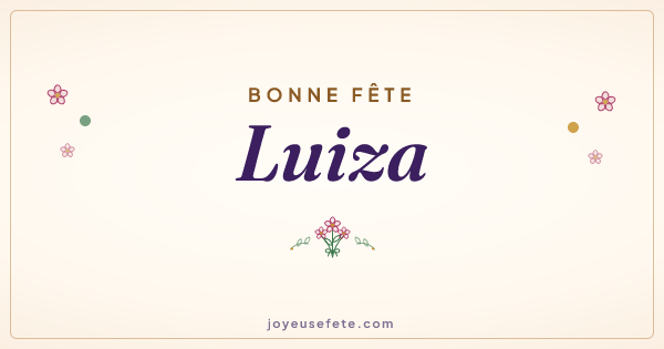 Image « Bonne fête Luiza » au format large