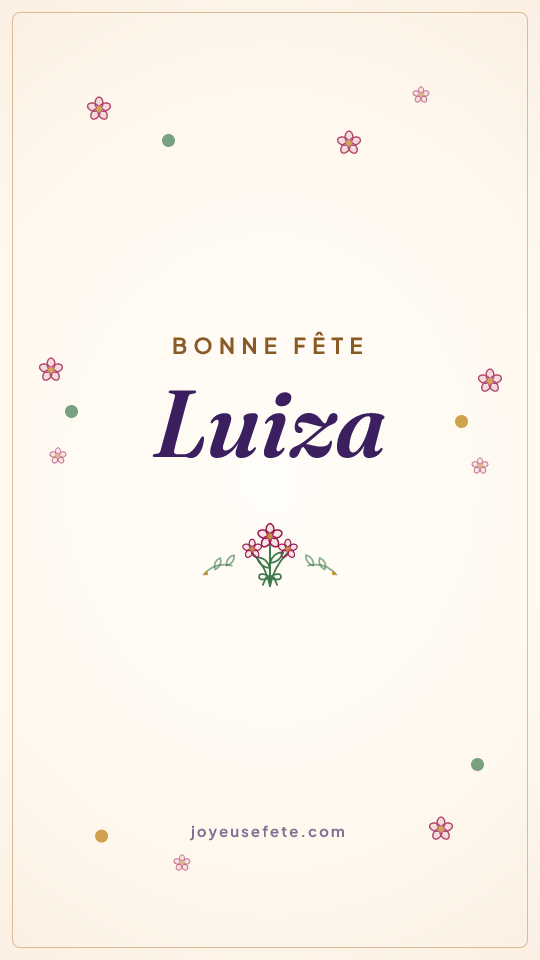 Image « Bonne fête Luiza » au format story