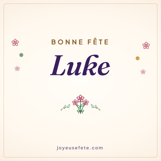 Image carrée « Bonne fête Luke » pour WhatsApp