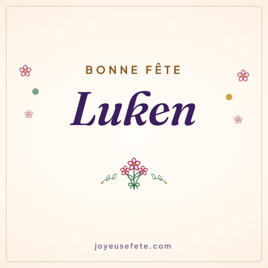 Image carrée « Bonne fête Luken » pour WhatsApp