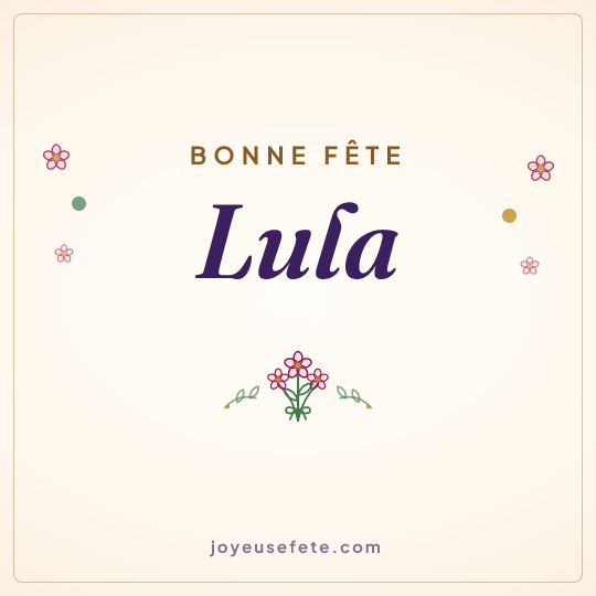 Image carrée « Bonne fête Lula » pour WhatsApp