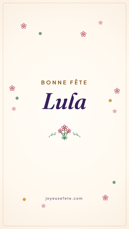 Image « Bonne fête Lula » au format story