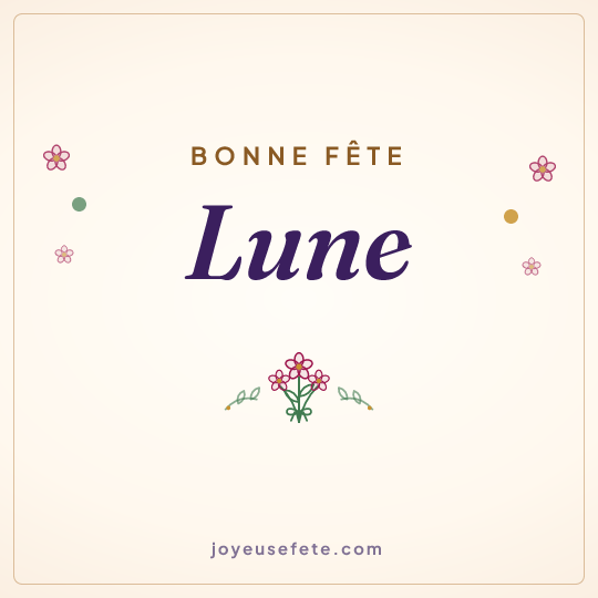 Image carrée « Bonne fête Lune » pour WhatsApp