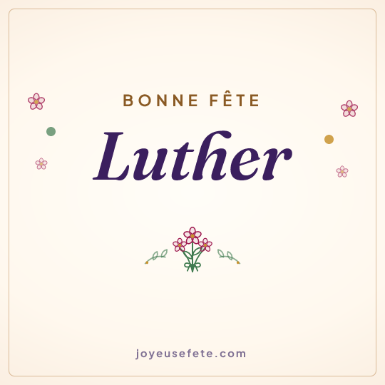 Image carrée « Bonne fête Luther » pour WhatsApp