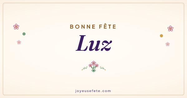 Image « Bonne fête Luz » au format large