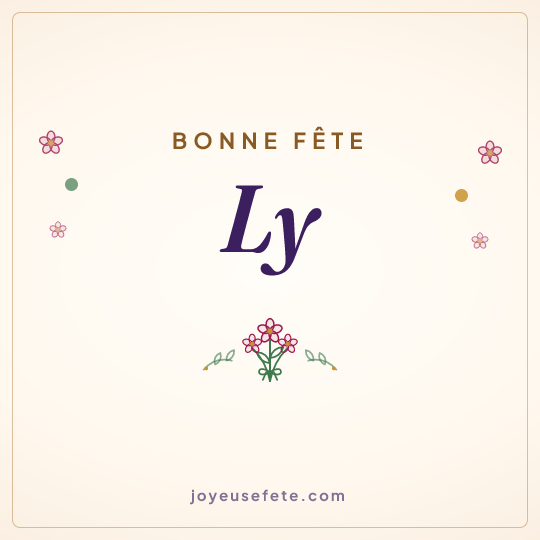 Image carrée « Bonne fête Ly » pour WhatsApp