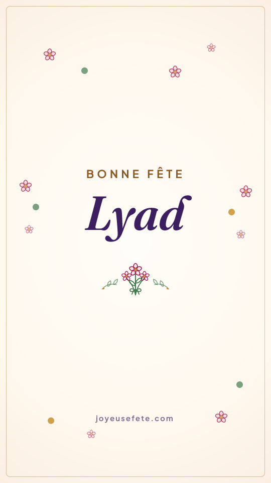 Image « Bonne fête Lyad » au format story