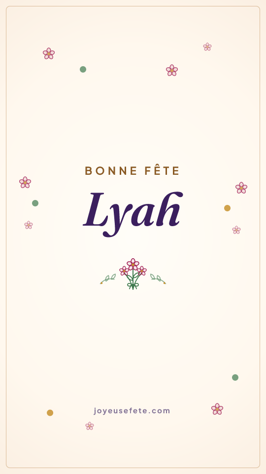Image « Bonne fête Lyah » au format story