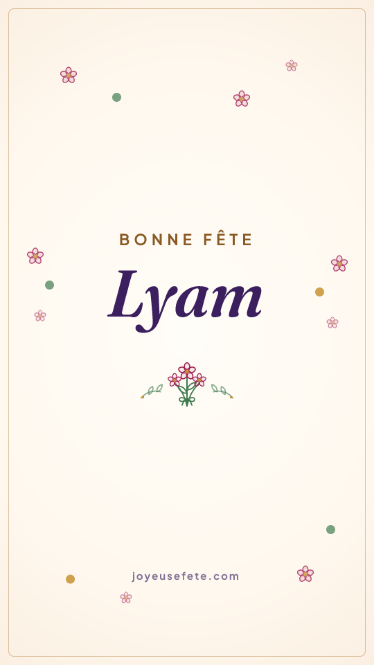 Image « Bonne fête Lyam » au format story