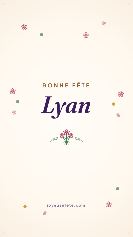 Image « Bonne fête Lyan » au format story