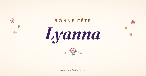 Image « Bonne fête Lyanna » au format large