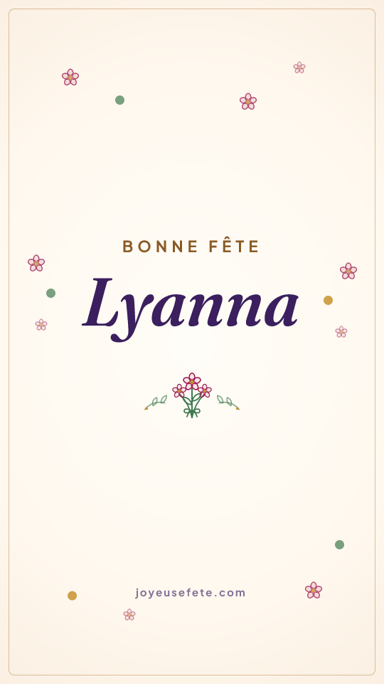 Image « Bonne fête Lyanna » au format story