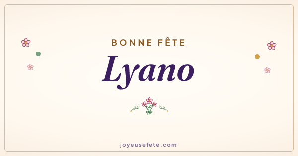 Image « Bonne fête Lyano » au format large