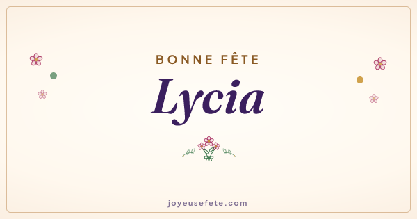 Image « Bonne fête Lycia » au format large