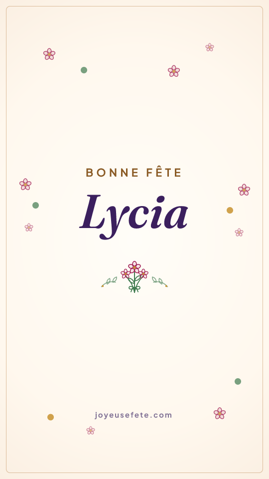 Image « Bonne fête Lycia » au format story