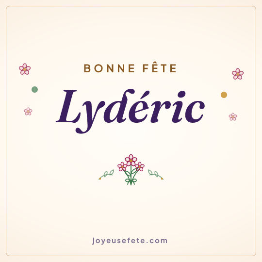 Image carrée « Bonne fête Lydéric » pour WhatsApp