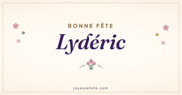 Image « Bonne fête Lydéric » au format large