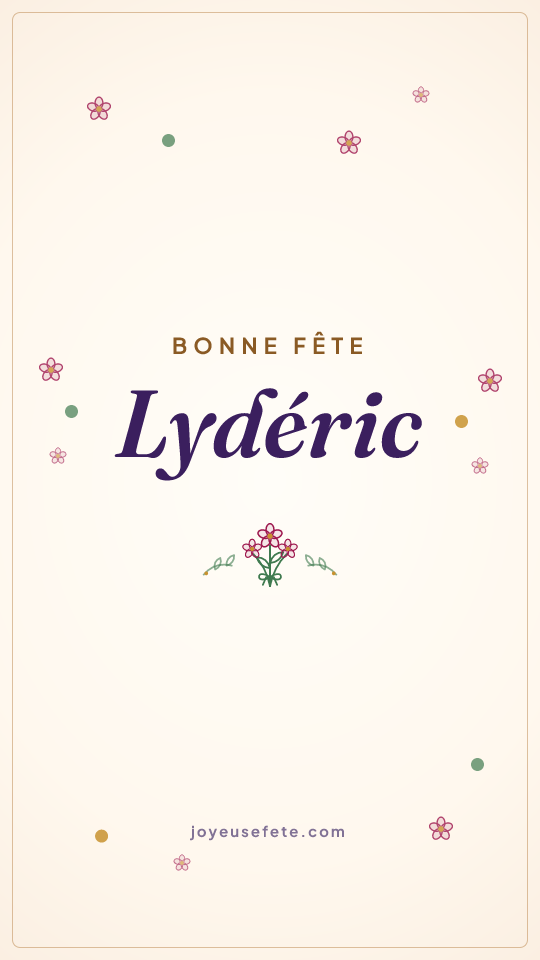 Image « Bonne fête Lydéric » au format story