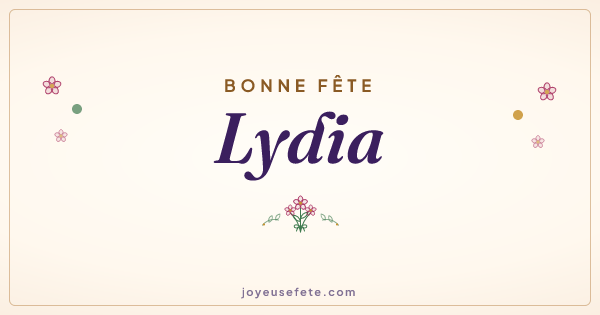 Image « Bonne fête Lydia » au format large