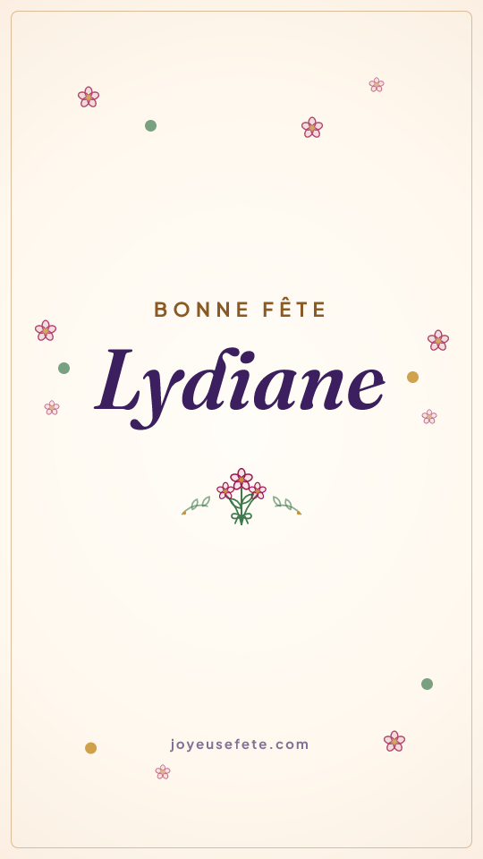 Image « Bonne fête Lydiane » au format story