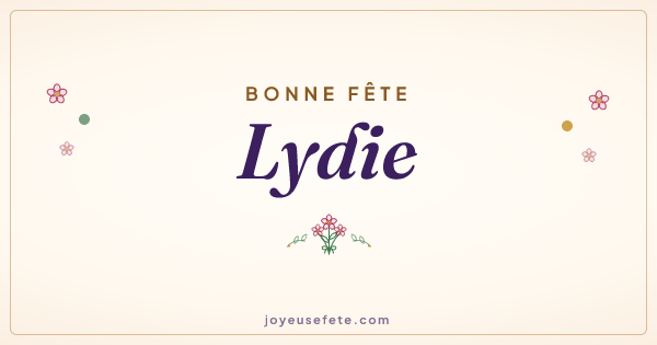 Image « Bonne fête Lydie » au format large