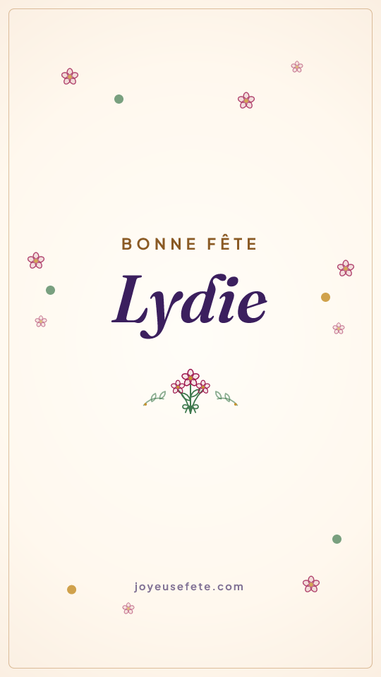 Image « Bonne fête Lydie » au format story