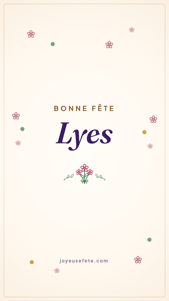 Image « Bonne fête Lyes » au format story