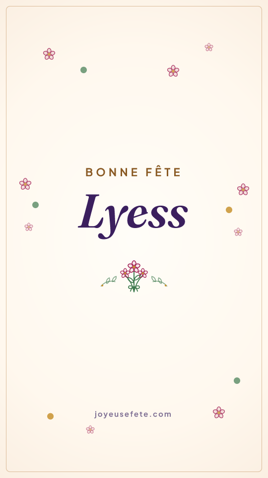Image « Bonne fête Lyess » au format story