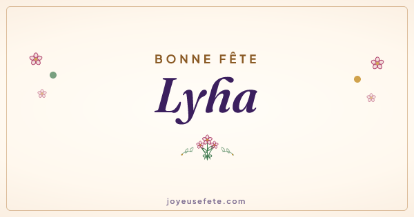 Image « Bonne fête Lyha » au format large