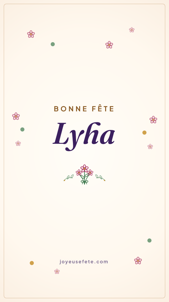 Image « Bonne fête Lyha » au format story